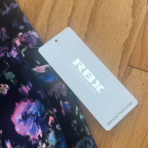 RBX ultra hold cropped leggings XS extra small pockets new floral abstract crop - Picture 7 of 14